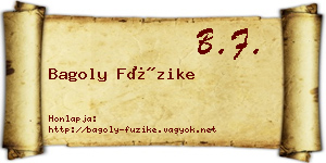 Bagoly Füzike névjegykártya